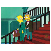 Simpsons Smithers Helps Mr. Burns Original Animation Cel